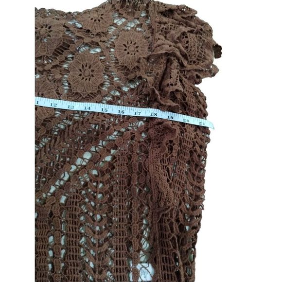 NEW WT Boho Style Crochet Top, Medium - Picture 5 of 9